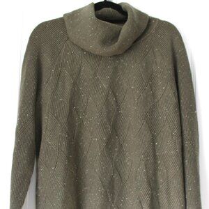 NWT Talbots Olive Green Ribbed Turtleneck Sweater Petite XL XLP